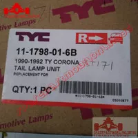 Stop Lamp Lampu Belakang Toyota Corona 1990 1991 1992 ST171 TYC