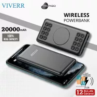 Powerbank VIVERR Wireless 20000 mAh Type-C MicroNirkabel 10W