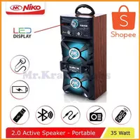 NIKO MOVI 4 Speaker Aktif Meeting Portable Bluetooth karaoke 2 mic