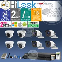 PAKET CCTV 8 KAMERA 2MP HILOOK MURAH HDD 1TB