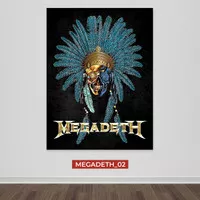 HIASAN DINDING POSTER BAND KAYU A3 MURAH MEGADETH _ 02