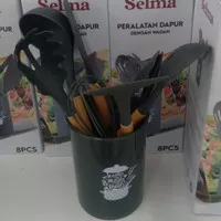 peralatan dapur selma kiara grey alat masak alat dapur set spatula