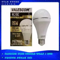 Lampu Led Emergency 15 watt Valescom 15W Acdc Listrik Padam Nyala