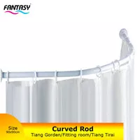 FANTASY TIANG RAIL MELENGKUNG CURVED SHOWER ROD SHOWER CURTAIN