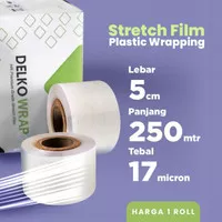 Plastik Wrap Bening 5cm x 250m /Plastik Wrapping/Stretch Film Barang