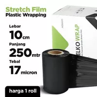 Plastik Wrap Hitam 10cm x 250m /Wrapping/Wraping/Stretch Film Barang
