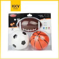 KKV Haha Ball-Set 3pcs Mainan Bola untuk Motorik Anak Bahan Karet Kuat