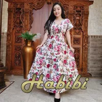 Dress Mozza Busui Rose Mawar Korea Rayon Super Bali