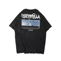 moxie Kaos Washed Guerillta Unisex Combed 24s Hitam Washed