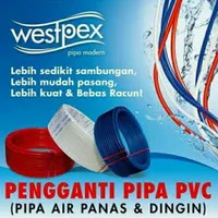 Pipa Pex Wespex Red 1/2" Inch Pipa Air Panas Westpex 16 mm