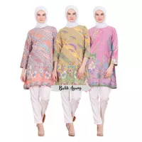 Promo Baju Pakaian Atasan Tunik Batik Soft Wanita Cewek Lengan Panjang