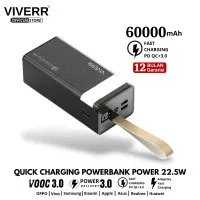 PowerBank VIVERR 60000 mAh 50000 mAh 22.5W 2 Output Dual Input Port