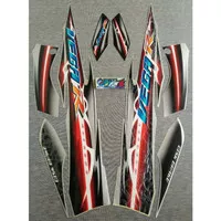 GO STRIPING VEGA R SILVER HITAM TAHUN 2007 STIKER LIS STANDAR ORI