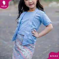 Setelan Kebaya Batik Anak Soft Blue Kebaya Ibu Cantik Original