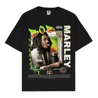 Baju Kaos Tshirt Band Bob Marley Reggae Smoking