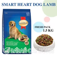 SMARTHEART DOG LAMB ADULT 1.5KG Food Smart Heart Makanan Anjing 1,5 Kg