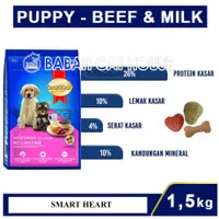 SMARTHEART PUPPY BEEF 1.5KG Dog Food Smart Heart Makanan Anak Anjing
