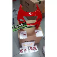 fairing atas ninja rr old merah cabe + Stiker Fairing atas original