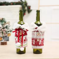 XBWC sarung botol tebal wine minuman dekorasi natal bottle cover bag