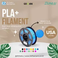 Original SUNLU 3D Filament PLA+ Neat Winding Bahan Impor dari USA