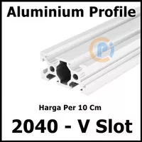 V Slot 2040 Alumunium CNC Track Aluminium Profile Silver Per 10 cm