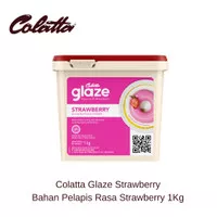 Colatta Glaze Strawberry - Bahan Pelapis Rasa Strawberry 1Kg