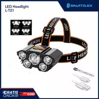 HeadLamp Light Lampu Senter Kepala 5 LED 4 Mode USB Charge L-T21