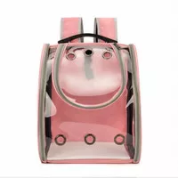 TAS RANSEL ASTRONOT ANJING KUCING TRANSPARAN WARNA PINK