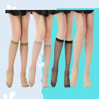 Stoking Wanita Selutut Kaos Kaki Stocking Cewek Tipis Transparan