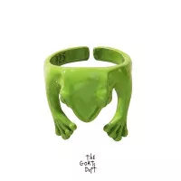 Prince Green Frog Ring by The Goats Dept