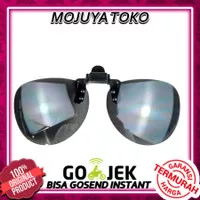 Lensa Klip Kacamata Clip-on Sunglasses - Y16211 - Black/Black - T7KK