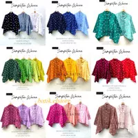 Blouse Batik Jumputan Warna Outfit Jawa Blus Atasan Bahan Katun Halus