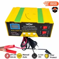 Cas Charger Aki Mobil Motor Otomatis Bagus Casan Carger 12V 24V 10A