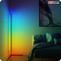 Lampu Hias Dekorasi Gaming LED RGB Corner Standing Floor Lamp Remote