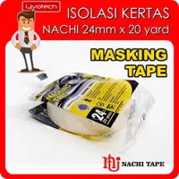 Isolasi Kertas 24mm Masking Tape Nachi 24mm 1" lakban 1 inch Selotip