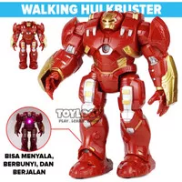 Mainan Anak Robot Walking Iron Hero Man Buster Superhero Lampu Musik