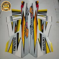 striping suzuki shogun 125 r 2005 2006 hitam kuning body standar berku