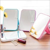 Kaca Rias Make Up Kreatif Cermin Lipat Persegi Portable Beauty Mirror