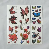 3D Temporary Tattoo Butterfly Temporer Tato Kupu kupu Tatto