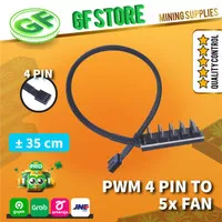 Kabel Konektor Fan 4Pin PWM to 5x Fan 4Pin PWM - Fan Splitter Fan Hub