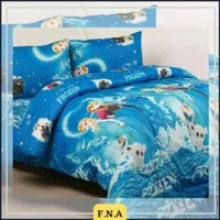 BEDCOVER SET ANAK/Bedcover+Sprei Gambar Frozen Kasur Single-Extra KIng