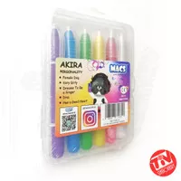 Promo Crayon Macs Hair Marker 6 Glitter Colors (Pewarna Rambut