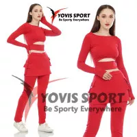 Celana Senam Rok Kantong Yovis Sport / Celana Rok Olahraga Terbaru -JH