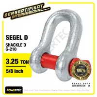Shackle D G210 3.25 Ton - 5/8" Segel Dee Screw Pin POWERTEC