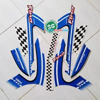 STIKER STRIPING LIS BODY YAMAHA FINO 2012 2013 PUTIH BIRU