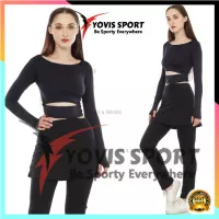 Celana Senam Rok Polos Panjang Yovis Sport/Pakaian Olahraga wanita -JH