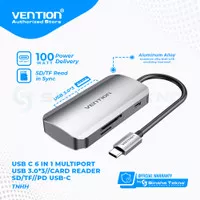 VENTION Multiport HUB 6in1 USB Type C to Usb3.0 Card Reader PD