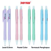 MECHANICAL PENCIL LEAD PENSIL MEKANIK JOYKO MP-52 0.5 mm PASTEL ATK