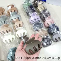 Jepit Rambut JEDAI SUPER JUMBO BESAR DOFF 4 GIGI 7,5 CM Plastik Tebal