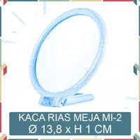 MICTON Lion Star Cermin Lipat Kaca Meja Rias Beauty Mirror MI-2 Biru
